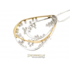CHIMENTO collana oro bianco e rosa con diamanti referenza 82172659 new